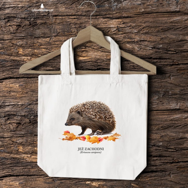 Jeż zachodni - Erinaceus europaeus - Jeż europejski - Jeż - Prezent dla przyrodnika - Prezent dla miłośnika jeży - Torba 2 ucha