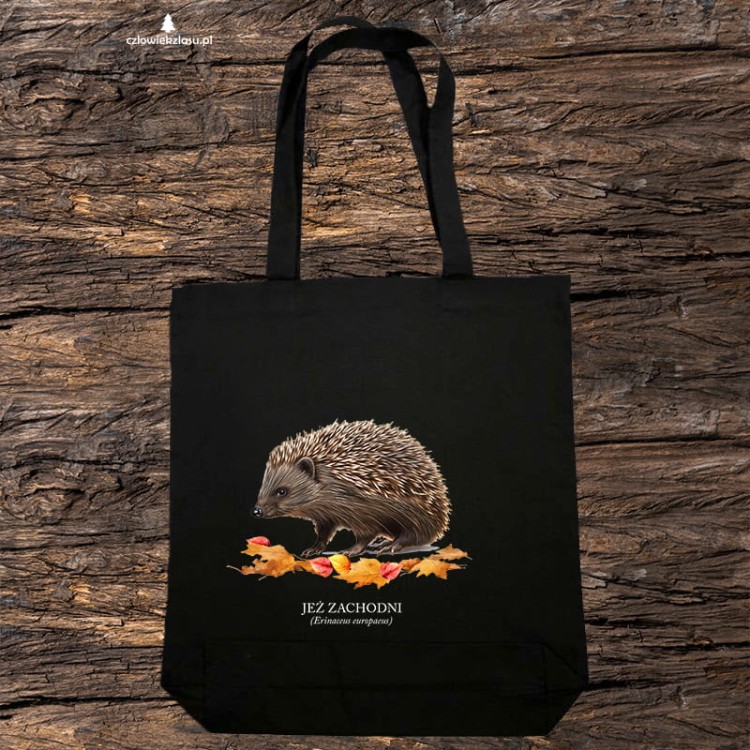 Jeż zachodni - Erinaceus europaeus - Jeż europejski - Jeż - Prezent dla przyrodnika - Prezent dla miłośnika jeży - Torba 2 ucha