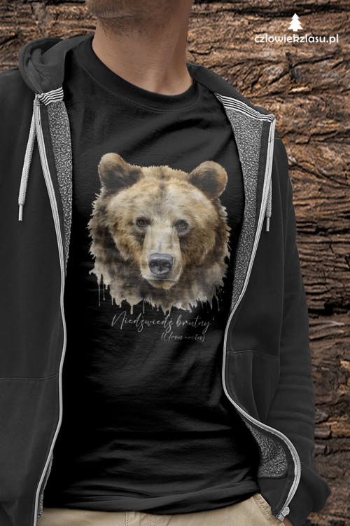 Niedźwiedź brunatny - Ursus arctos - Niedźwiedź - Głowa niedźwiedzia - Prezent dla przyrodnika - Koszulka z niedźwiedziem