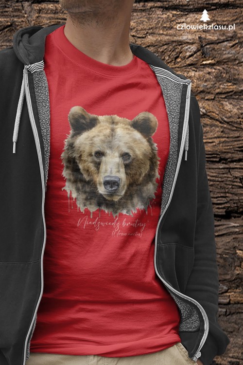 Niedźwiedź brunatny - Ursus arctos - Niedźwiedź - Głowa niedźwiedzia - Prezent dla przyrodnika - Koszulka z niedźwiedziem