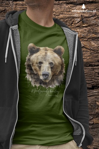 Niedźwiedź brunatny - Ursus arctos - Niedźwiedź - Głowa niedźwiedzia - Prezent dla przyrodnika - Koszulka z niedźwiedziem