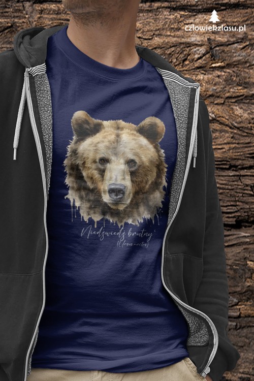 Niedźwiedź brunatny - Ursus arctos - Niedźwiedź - Głowa niedźwiedzia - Prezent dla przyrodnika - Koszulka z niedźwiedziem