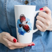 Pomurnik - Tichodroma muraria - Prezent dla ornitologa - Prezent dla przyrodnika - Kubek z Pomurnikiem - Kubek latte - Człowiek z lasu