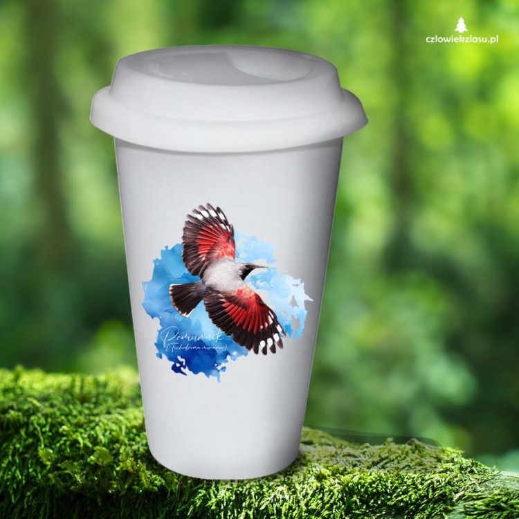 Pomurnik - Tichodroma muraria - Prezent dla ornitologa - Prezent dla przyrodnika - Tumbler z Pomurnikiem - Tumbler - Człowiek z lasu