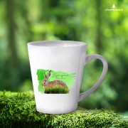 Zając szarak - Lepus europaeus - Prezent dla przyrodnika - Kubek z zającem - Kubek latte - Człowiek z lasu