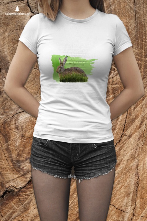 Zając szarak - Lepus europaeus - Prezent dla przyrodnika – Prezent dla zoologa - Koszulka