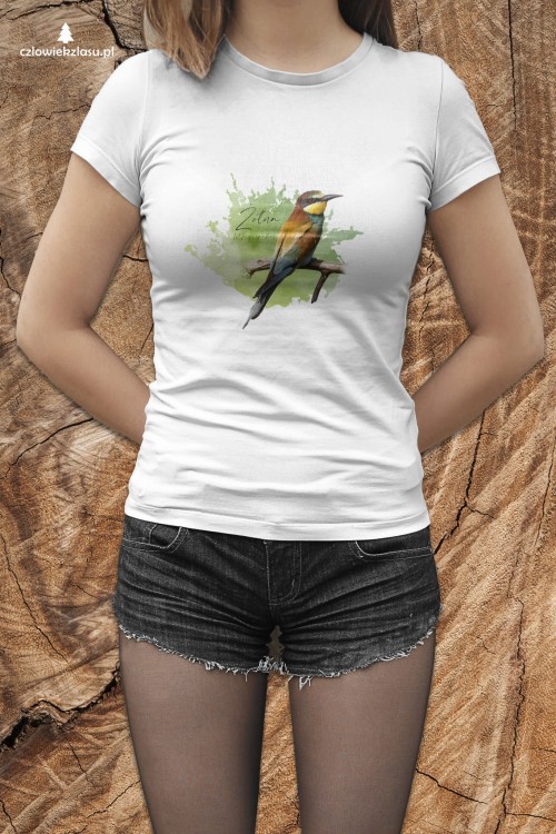 Żołna zwyczajna - Żołna pszczołojad - Merops apiaster - Żołna #2 - Prezent dla ornitologa – Prezent dla przyrodnika - Koszulka żołna - Człowiek z lasu