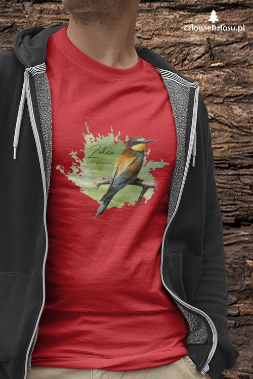 Żołna zwyczajna - Żołna pszczołojad - Merops apiaster - Żołna #2 - Prezent dla ornitologa – Prezent dla przyrodnika - Koszulka żołna - Człowiek z lasu