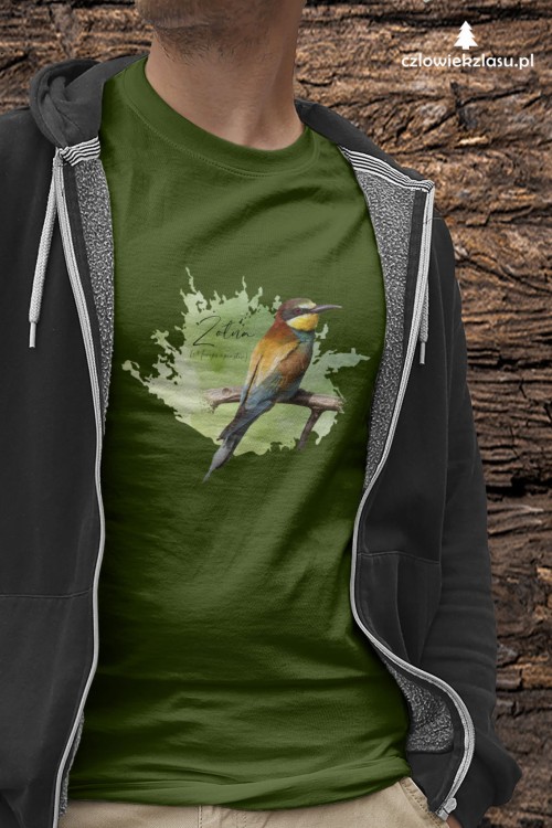 Żołna zwyczajna - Żołna pszczołojad - Merops apiaster - Żołna #2 - Prezent dla ornitologa – Prezent dla przyrodnika - Koszulka żołna - Człowiek z lasu
