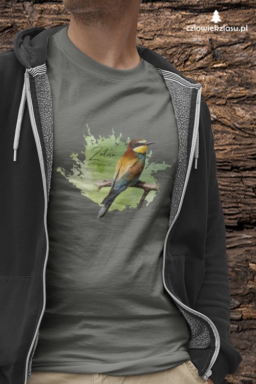 Żołna zwyczajna - Żołna pszczołojad - Merops apiaster - Żołna #2 - Prezent dla ornitologa – Prezent dla przyrodnika - Koszulka żołna - Człowiek z lasu