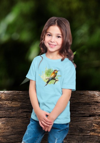 Żołna zwyczajna - Żołna pszczołojad - Merops apiaster - Żołna #2 - Prezent dla ornitologa – Prezent dla przyrodnika - Koszulka dziecięca z żołną - Człowiek z lasu