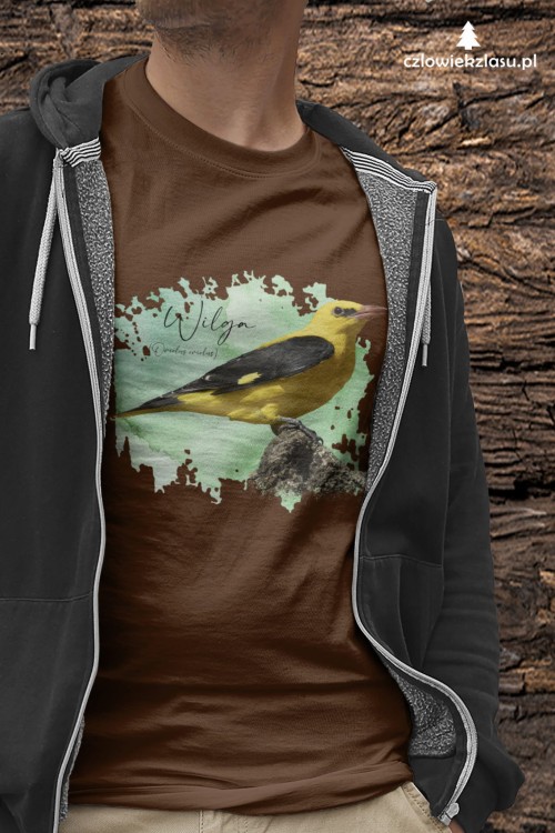 Wilga zwyczajna - Oriolus oriolus - Prezent dla ornitologa – Prezent dla przyrodnika - Koszulka z wilgą - Człowiek z lasu