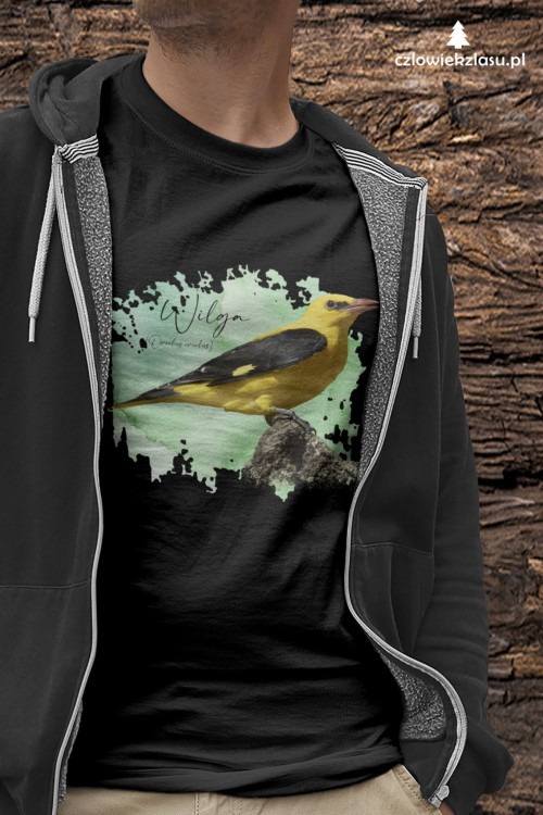 Wilga zwyczajna - Oriolus oriolus - Prezent dla ornitologa – Prezent dla przyrodnika - Koszulka z wilgą - Człowiek z lasu