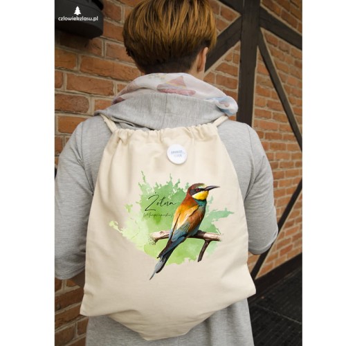 Żołna zwyczajna - Żołna pszczołojad - Merops apiaster - Żołna #2 - Prezent dla ornitologa – Prezent dla przyrodnika - Worek plecak