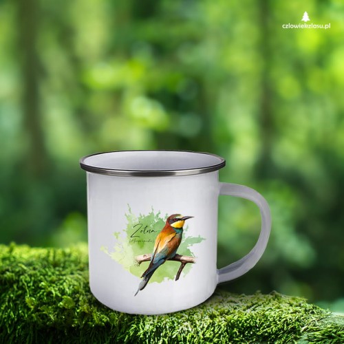 Żołna zwyczajna - Żołna pszczołojad - Merops apiaster - Żołna #2 - Prezent dla ornitologa – Prezent dla przyrodnika - Kubek emaliowany