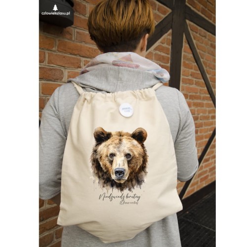 Niedźwiedź brunatny /Ursus arctos/- Głowa niedźwiedzia - Worek-Plecak