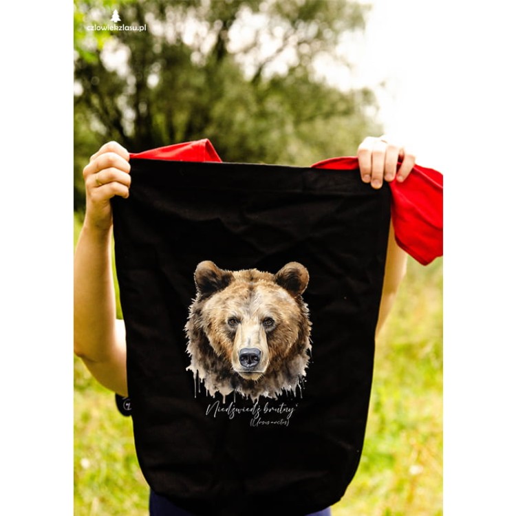 Niedźwiedź brunatny - Ursus arctos - Głowa niedźwiedzia - Prezent dla przyrodnika - Torba na ramię