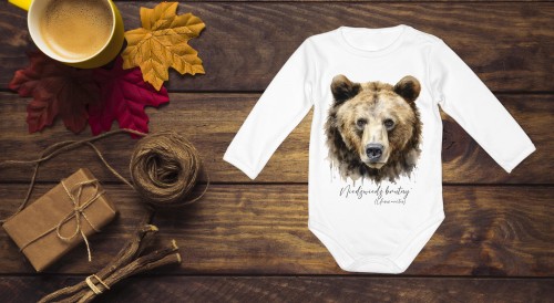 Niedźwiedź brunatny - Ursus arctos - Głowa niedźwiedzia - Prezent dla przyrodnika - Body - Bodziak