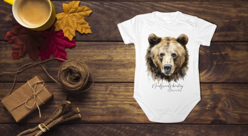 Niedźwiedź brunatny - Ursus arctos - Głowa niedźwiedzia - Prezent dla przyrodnika - Body - Bodziak