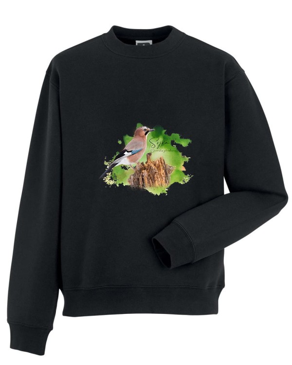 Sójka /Garrulus glandarius/  - prezent dla ornitologa -  Bluza z kapturem / Bluza bez kaptura
