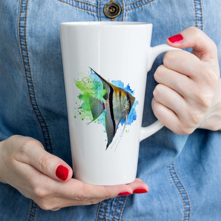 Skalar /Pterophyllum scalare/- Kubek latte