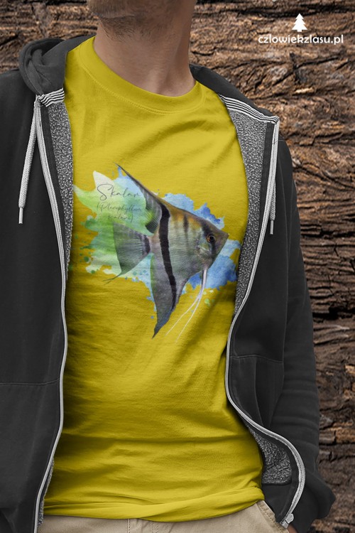 Skalar  /Pterophyllum scalare/ - Ryba - prezent dla Akwarysty - Koszulka damska / męska