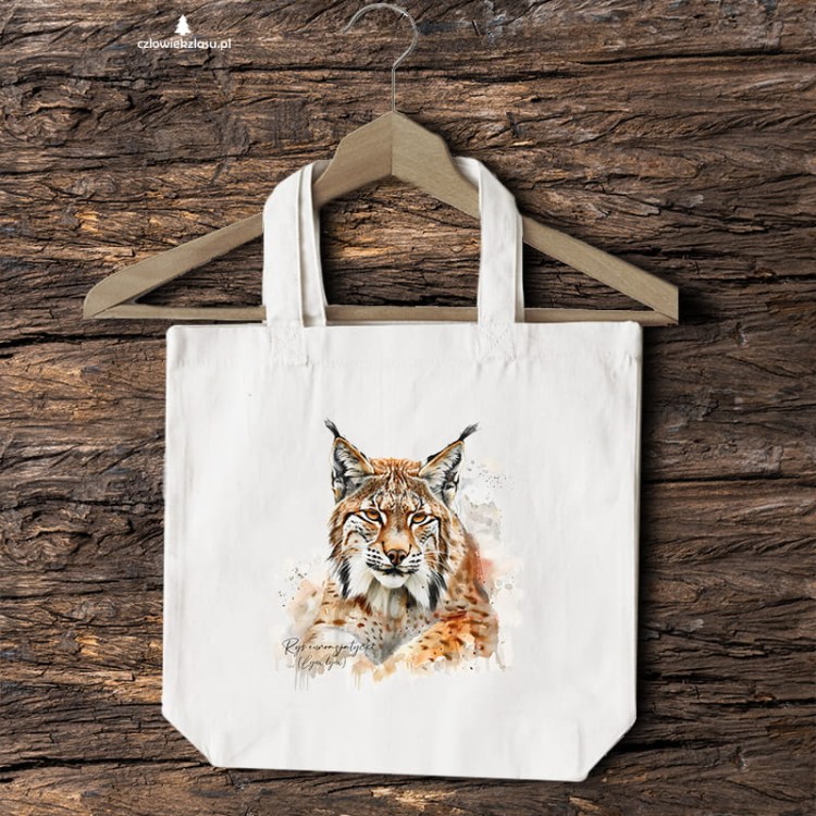 Ryś euroazjatycki #2 - Lynx lynx - Prezent dla przyrodnika - Prezent dla przyrodniczki - Torba 2 ucha