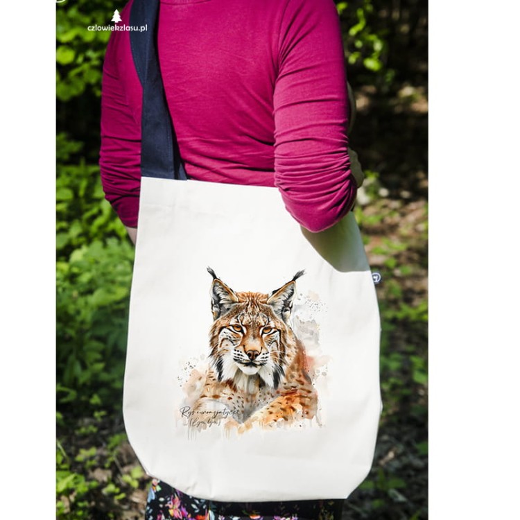Ryś euroazjatycki #2 - Lynx lynx - Prezent dla przyrodnika - Prezent dla przyrodniczki - Torba na ramię