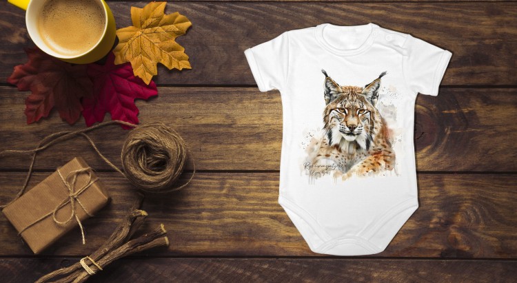 Ryś euroazjatycki #2 - Lynx lynx - Prezent dla przyrodnika - Prezent dla przyrodniczki - Body - Bodziak