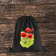 Mak polny /Papaver rhoeas L./– prezent dla botanika, prezent dla florysty, miłośnika roślin - Worek-Plecak