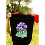 Krokus wiosenny /Crocus vernus/ – prezent dla botanika, prezent dla florysty, miłośnika roślin - Torba na ramię