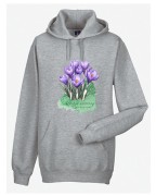 Krokus wiosenny /Crocus vernus/ – prezent dla botanika, prezent dla florysty, miłośnika roślin - Bluza z kapturem / Bluza bez kaptura