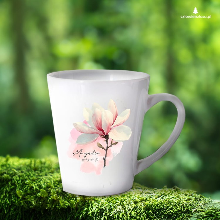 Magnolia /Magnolia L./ – prezent dla botanika, prezent dla florysty, miłośnika roślin -  Kubek latte