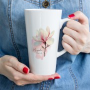 Magnolia /Magnolia L./ – prezent dla botanika, prezent dla florysty, miłośnika roślin -  Kubek latte