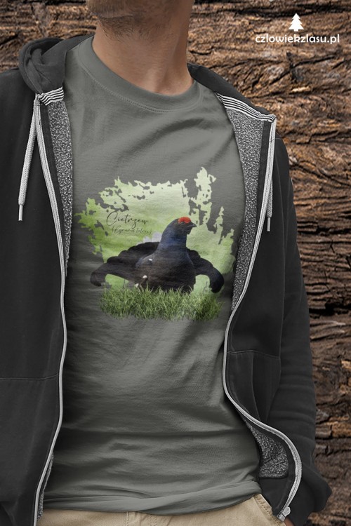 Cietrzew /Lyrurus tetrix/ - prezent dla ornitologa - Koszulka damska / męska
