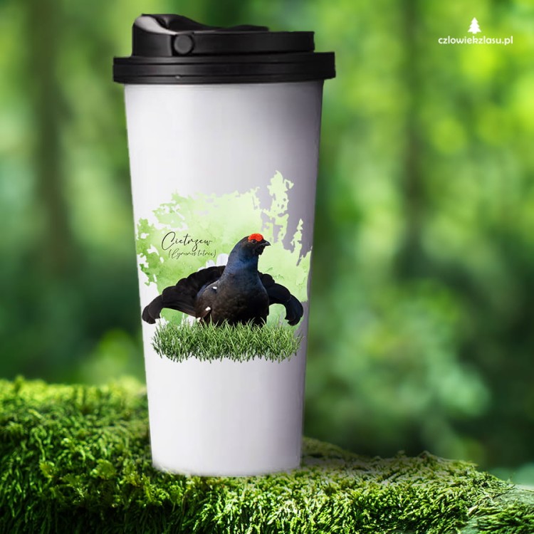 Cietrzew /Lyrurus tetrix/ - Kubek termiczny - prezent dla ornitologa