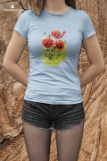 Mak polny /Papaver rhoeas L./ – prezent dla botanika, prezent dla florysty, miłośnika roślin - Koszulka