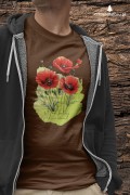 Mak polny /Papaver rhoeas L./ – prezent dla botanika, prezent dla florysty, miłośnika roślin - Koszulka