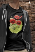 Mak polny /Papaver rhoeas L./ – prezent dla botanika, prezent dla florysty, miłośnika roślin - Koszulka