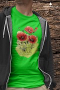 Mak polny /Papaver rhoeas L./ – prezent dla botanika, prezent dla florysty, miłośnika roślin - Koszulka