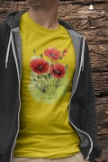 Mak polny /Papaver rhoeas L./ – prezent dla botanika, prezent dla florysty, miłośnika roślin - Koszulka