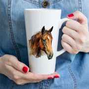 Koń głowa - kubek  latte