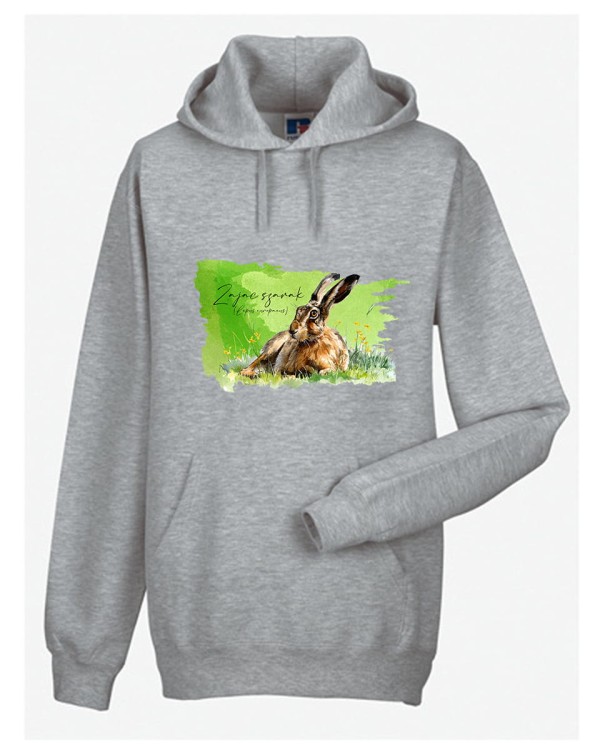 Zając szarak /Lepus europaeus/ 2- Bluza z kapturem / Bluza bez kaptura