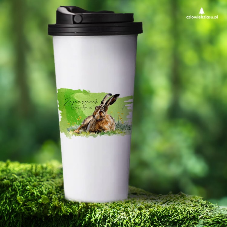 Zając szarak /Lepus europaeus/2 - kubek termiczny