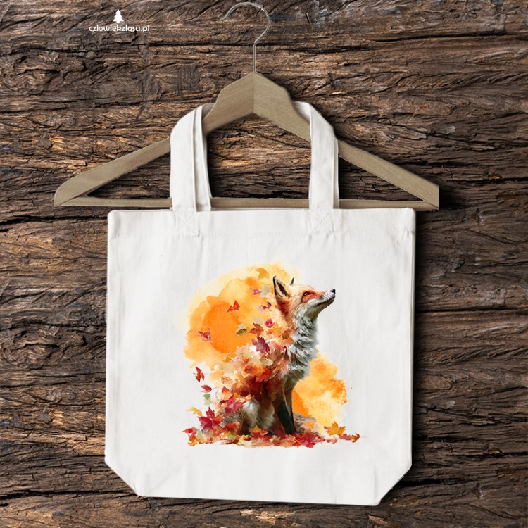 Lis rudy jesień - Lis pospolity - Vulpes vulpes - Torba 2 ucha