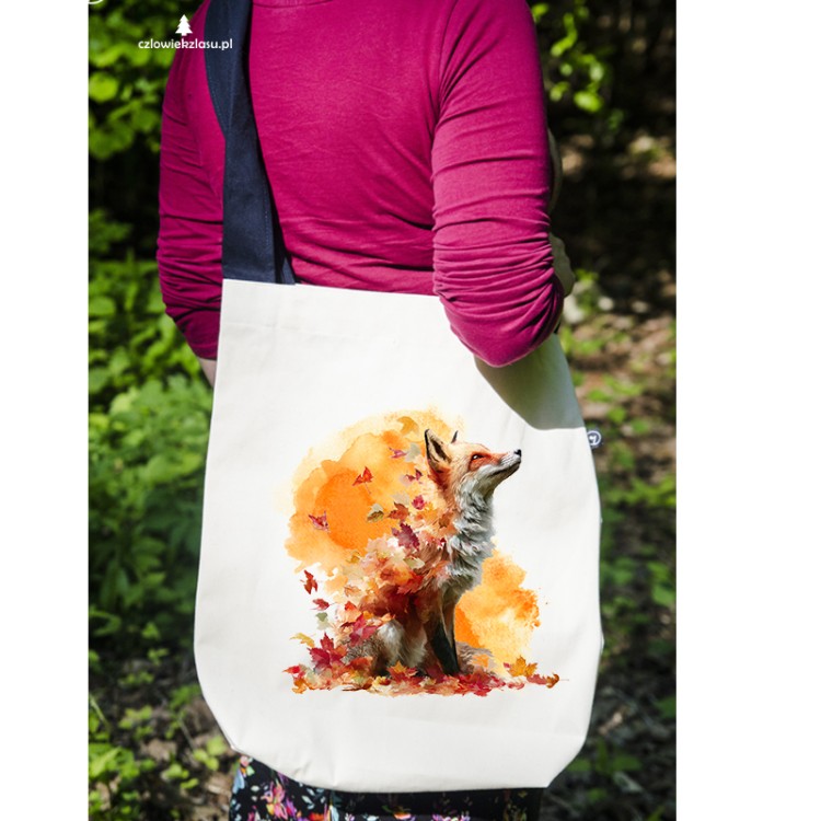 Lis rudy jesień - Lis pospolity - Vulpes vulpes - Torba na ramię