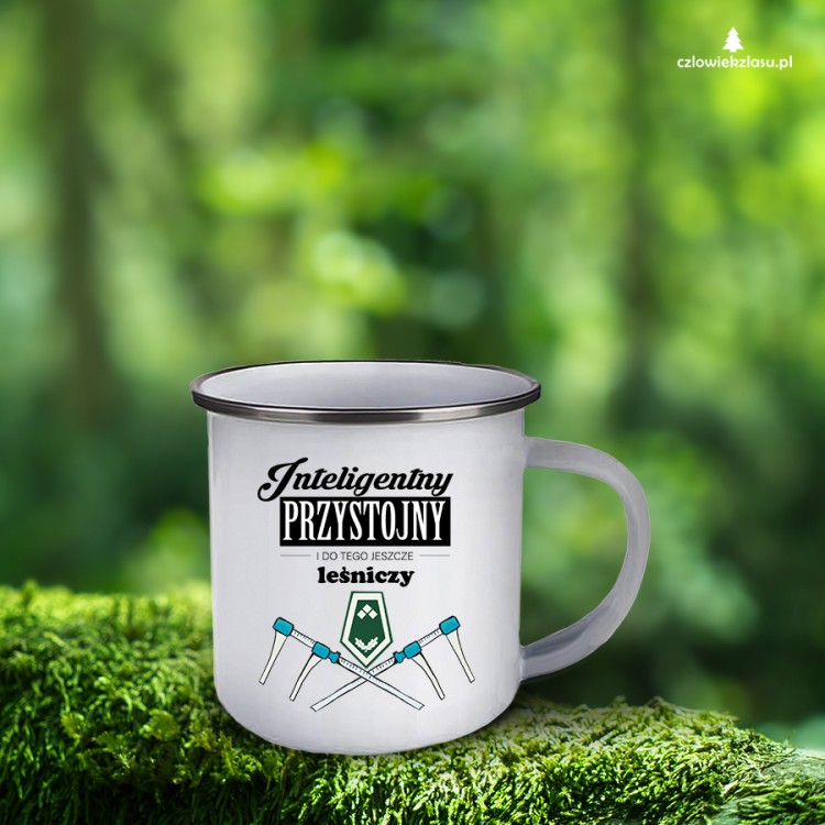 Leśniczy - Inteligentny, przystojny - kubek emaliowany