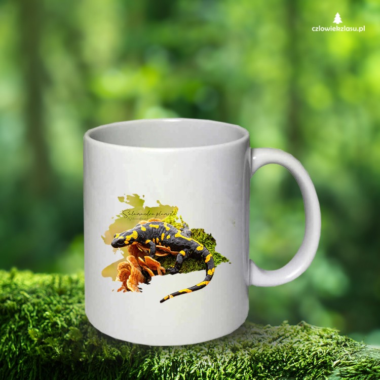 Salamandra plamista /Salamandra salamandra/ – prezent dla herpetologa - Kubek ceramiczny