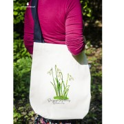 Śnieżyczka przebiśnieg /Galanthus nivalis L./– prezent dla botanika, prezent dla florysty, miłośnika roślin - Torba na ramię