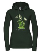 Śnieżyczka przebiśnieg /Galanthus nivalis L./ – prezent dla botanika, prezent dla florysty, miłośnika roślin - Bluza z kapturem / Bluza bez kaptura